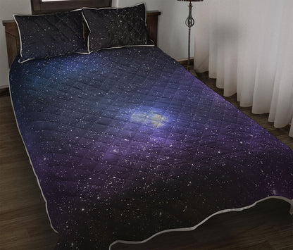Nebula Universe Galaxy Deep Space Print Quilt Bed Set