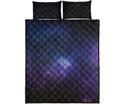 Nebula Universe Galaxy Deep Space Print Quilt Bed Set