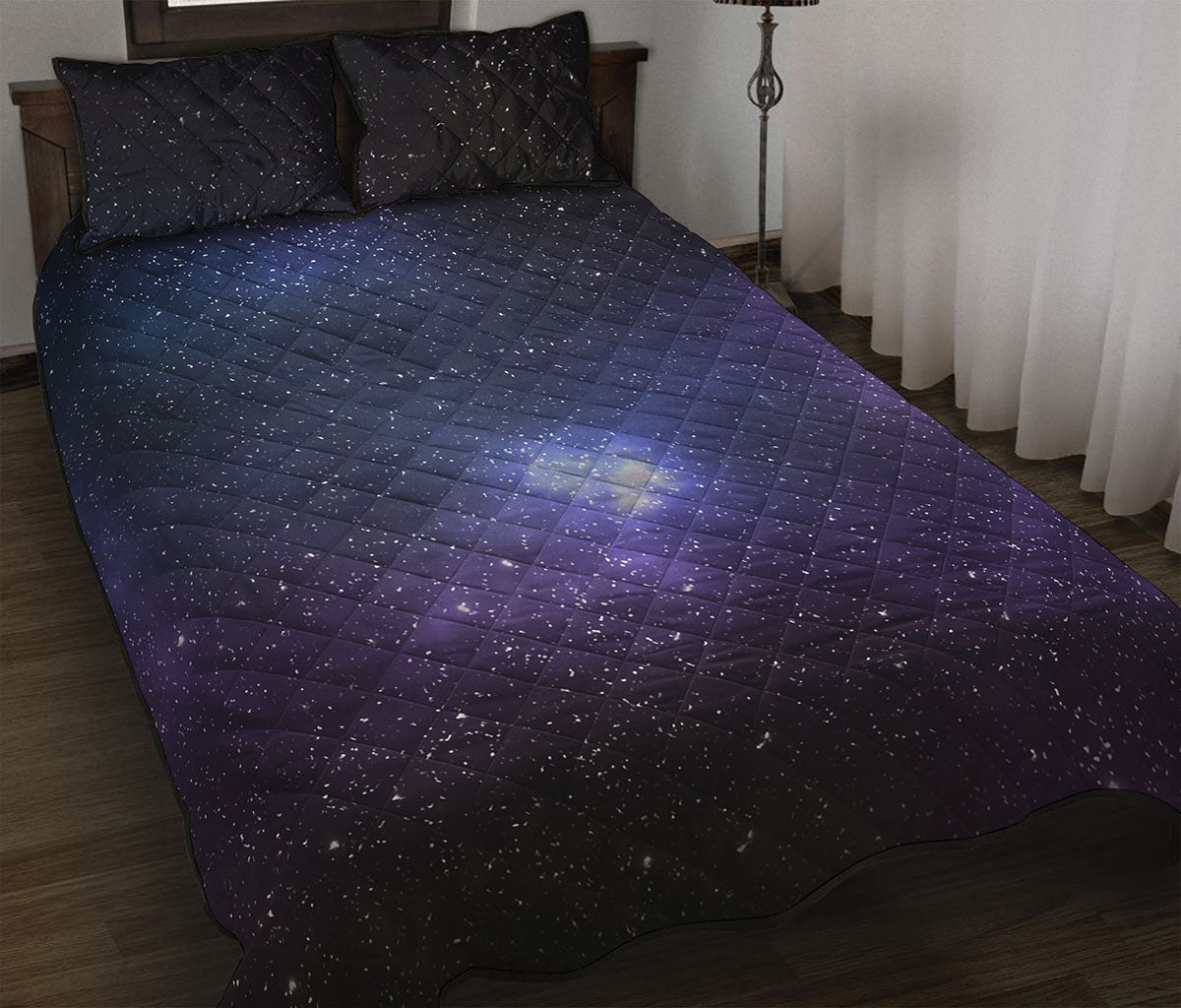 Nebula Universe Galaxy Deep Space Print Quilt Bed Set