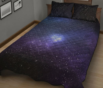 Nebula Universe Galaxy Deep Space Print Quilt Bed Set