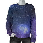 Nebula Universe Galaxy Deep Space Print Women's Crewneck Sweatshirt GearFrost