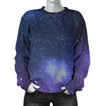 Nebula Universe Galaxy Deep Space Print Women's Crewneck Sweatshirt GearFrost