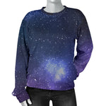 Nebula Universe Galaxy Deep Space Print Women's Crewneck Sweatshirt GearFrost