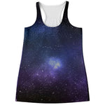 Nebula Universe Galaxy Deep Space Print Women's Racerback Tank Top
