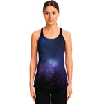 Nebula Universe Galaxy Deep Space Print Women's Racerback Tank Top