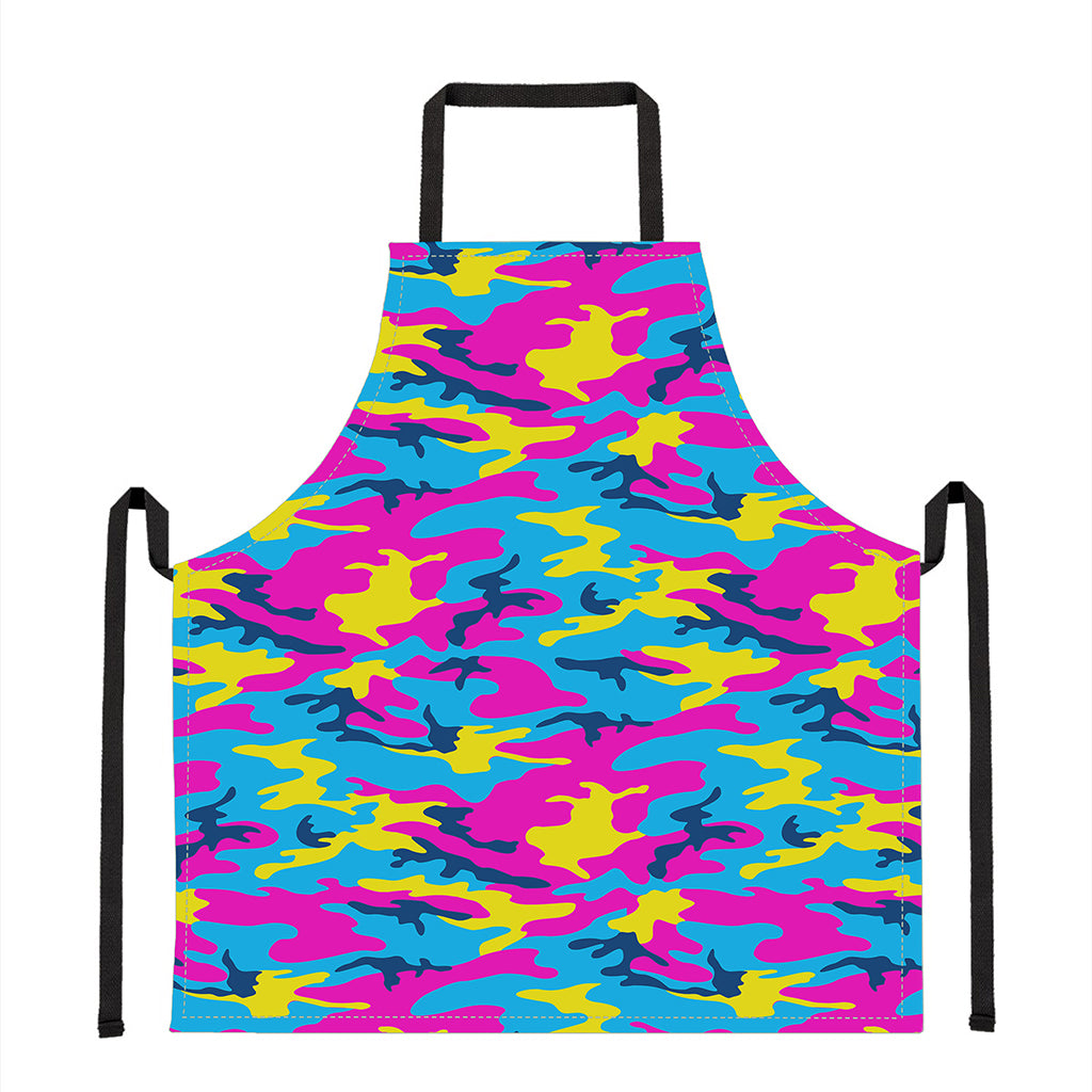 Neon Camouflage Print Apron