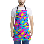 Neon Camouflage Print Apron