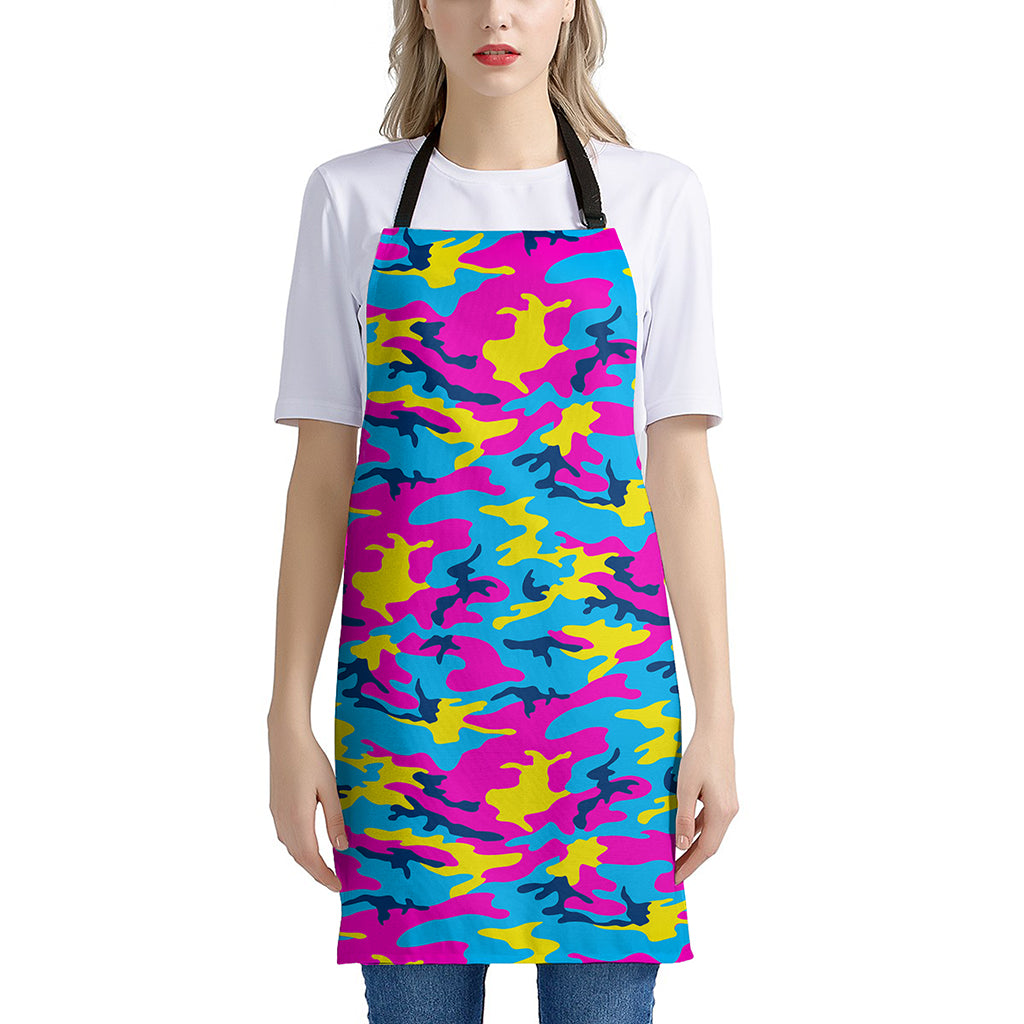 Neon Camouflage Print Apron