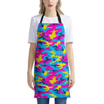 Neon Camouflage Print Apron