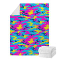 Neon Camouflage Print Blanket
