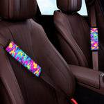 Neon Camouflage Print Car Seat Belt Covers