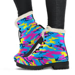 Neon Camouflage Print Comfy Boots GearFrost