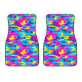 Neon Camouflage Print Front Car Floor Mats