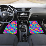 Neon Camouflage Print Front Car Floor Mats