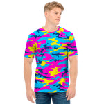Neon Camouflage Print Men's T-Shirt