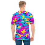Neon Camouflage Print Men's T-Shirt