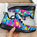 Neon Camouflage Print Mesh Knit Shoes