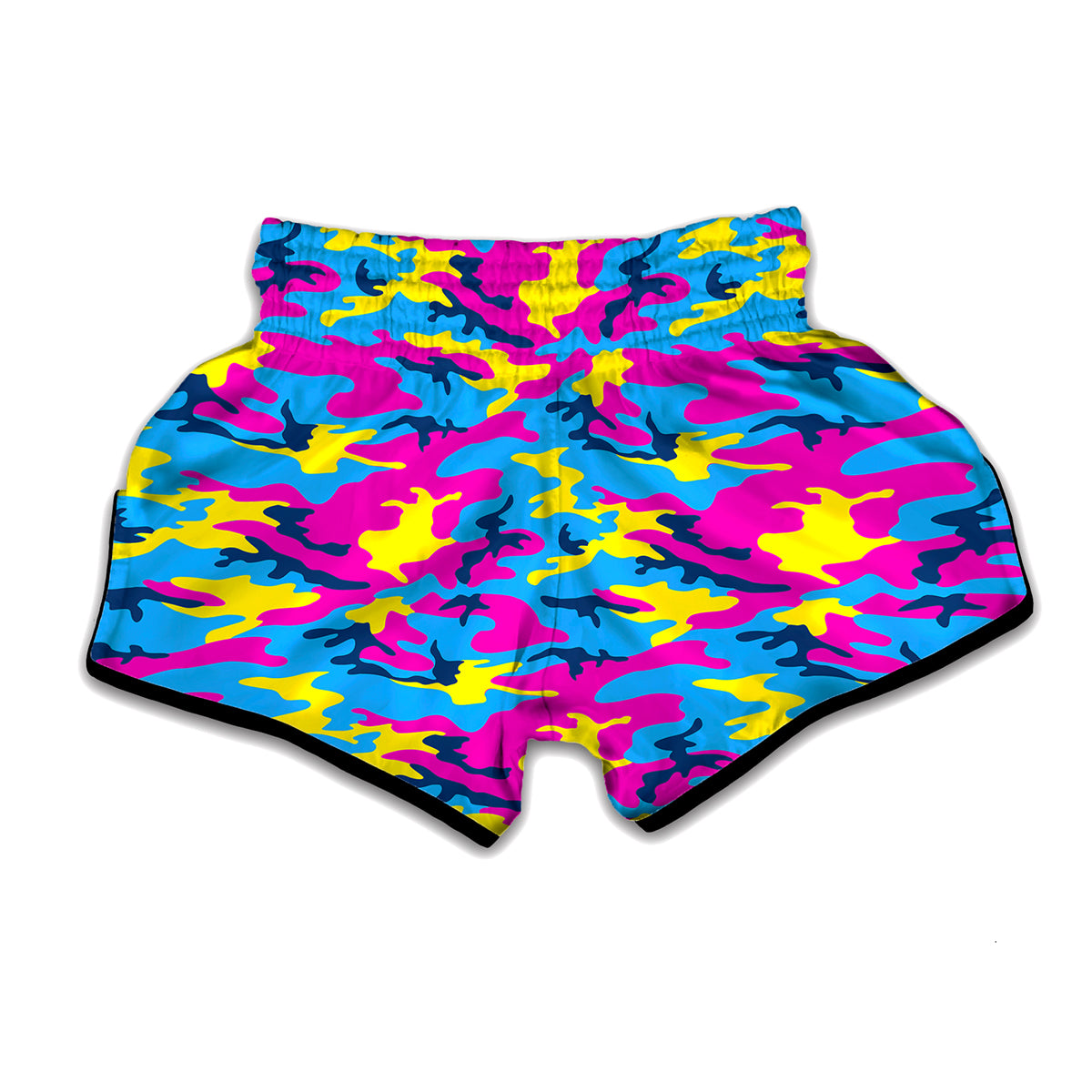 Neon Camouflage Print Muay Thai Boxing Shorts