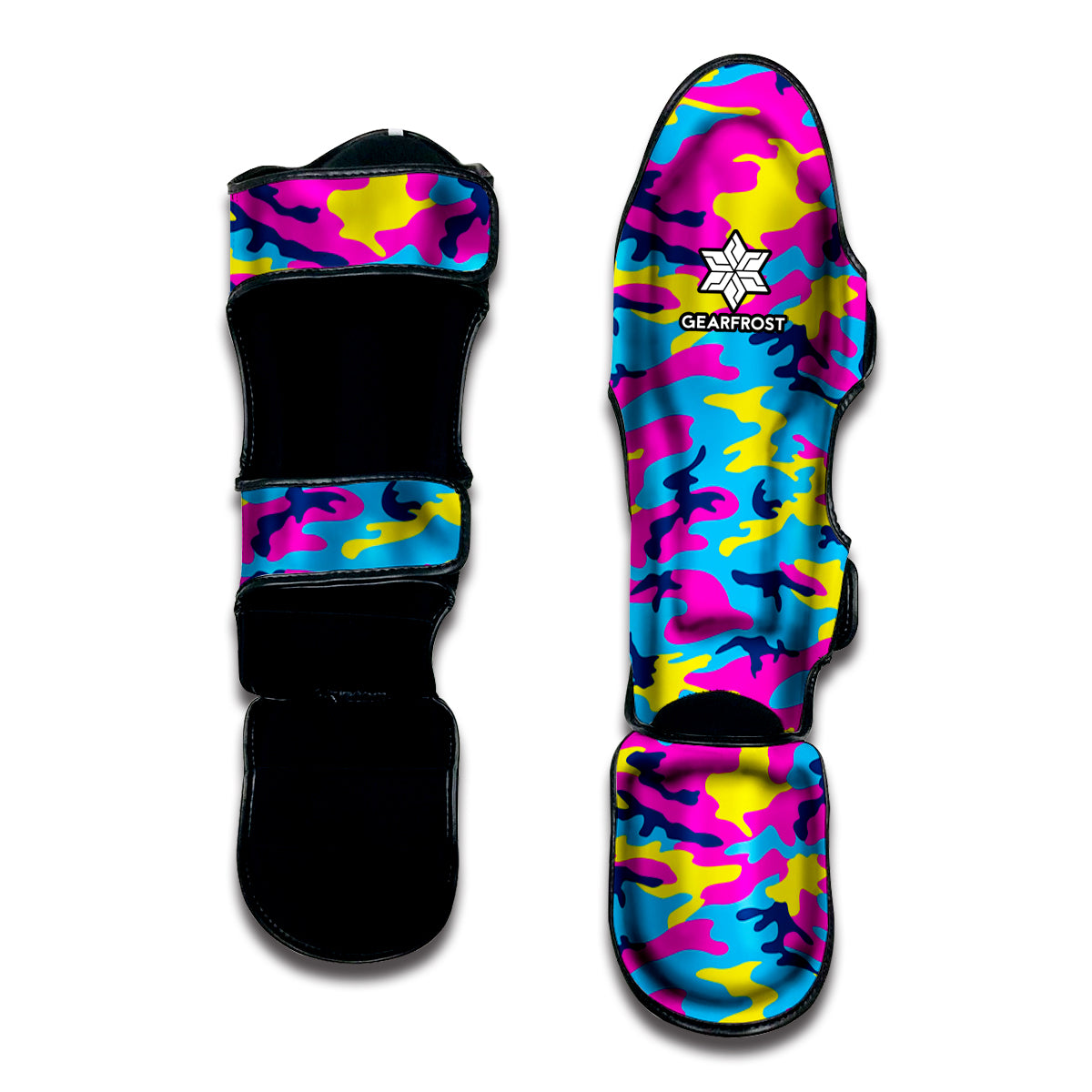 Neon Camouflage Print Muay Thai Shin Guard