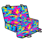Neon Camouflage Print Pet Car Back Seat Cover