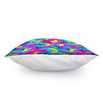 Neon Camouflage Print Pillow Cover