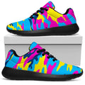 Neon Camouflage Print Walking Shoes