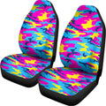 Neon Camouflage Print Universal Fit Car Seat Covers