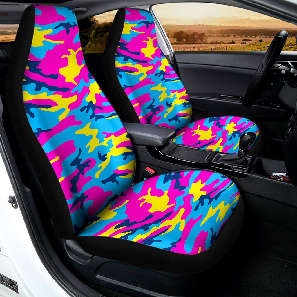 Neon Camouflage Print Universal Fit Car Seat Covers