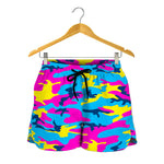 Neon Camouflage Print Women's Shorts