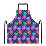 Neon EDM Zig Zag Pineapple Pattern Print Apron