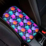 Neon EDM Zig Zag Pineapple Pattern Print Car Center Console Cover