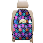 Neon EDM Zig Zag Pineapple Pattern Print Car Seat Organizers
