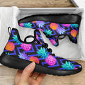 Neon EDM Zig Zag Pineapple Pattern Print Mesh Knit Shoes