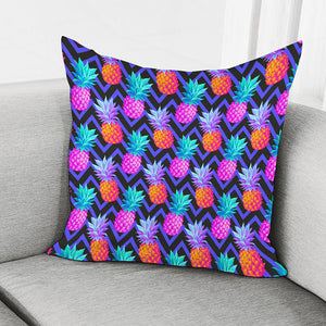 Neon EDM Zig Zag Pineapple Pattern Print Pillow Cover