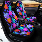 Neon EDM Zig Zag Pineapple Pattern Print Universal Fit Car Seat Covers