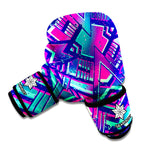 Neon Ethnic Aztec Trippy Print Boxing Gloves