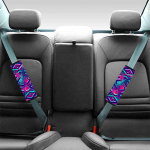 Neon Ethnic Aztec Trippy Print Car Seat Belt Covers