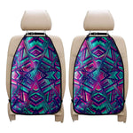 Neon Ethnic Aztec Trippy Print Car Seat Organizers