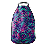 Neon Ethnic Aztec Trippy Print Car Seat Organizers