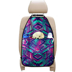 Neon Ethnic Aztec Trippy Print Car Seat Organizers