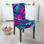 Neon Ethnic Aztec Trippy Print Dining Chair Slipcover