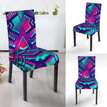 Neon Ethnic Aztec Trippy Print Dining Chair Slipcover