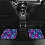 Neon Ethnic Aztec Trippy Print Front and Back Car Floor Mats