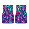 Neon Ethnic Aztec Trippy Print Front Car Floor Mats