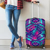 Neon Ethnic Aztec Trippy Print Luggage Cover GearFrost