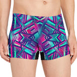 Neon Ethnic Aztec Trippy Print Men's Boxer Briefs