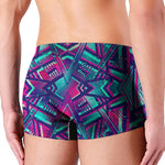Neon Ethnic Aztec Trippy Print Men's Boxer Briefs