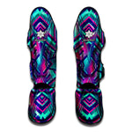 Neon Ethnic Aztec Trippy Print Muay Thai Shin Guard