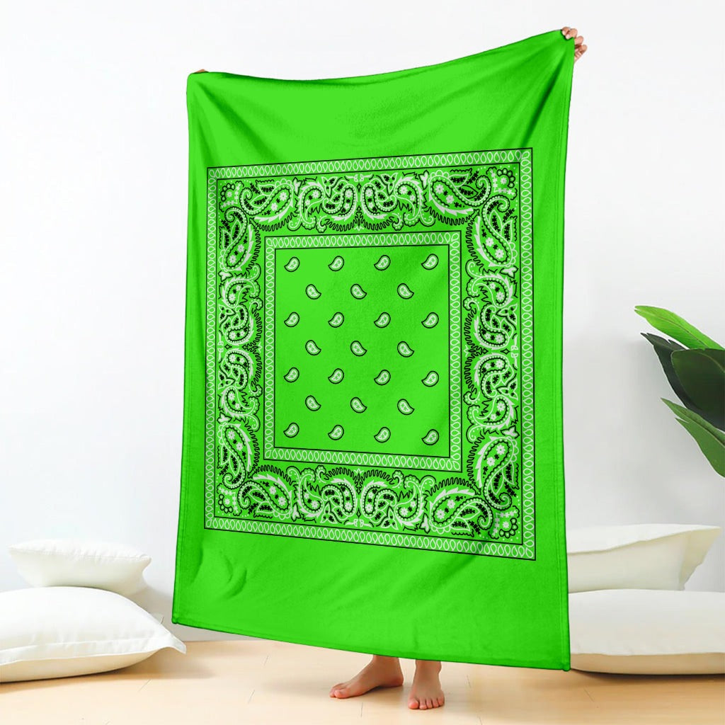 Neon Green Bandana Blanket
