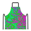 Neon Green Pink Psychedelic Trippy Print Apron